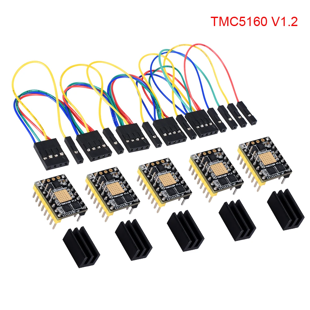 5 шт. TMC2209 TMC2208UART TMC2130SPI TMC5160 Драйвер шагового двигателя для 3D принтера плата