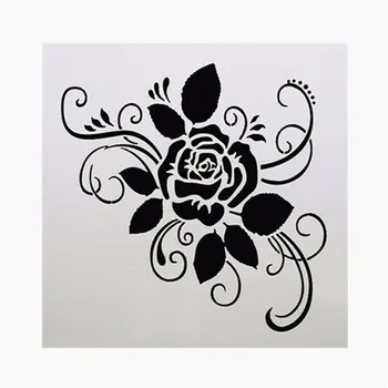 

DIY Painting 13*13cm Rose Pattern Stencils Template For Wall Fabric Furniture Painting Scrapbooking Stamping Photo Album Decor