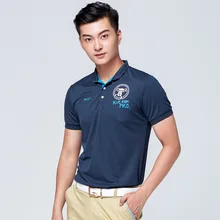 Мужская футболка с коротким рукавом для гольфа, летняя быстросохнущая Спортивная одежда для тенниса, отложной воротник, повседневные футболки для гольфа, Новое поступление D0663