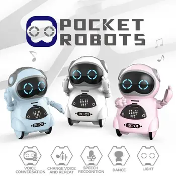 

Mini Toy Pocket Robot Speech Recognition Kids Gift Interactive Dialogue Educational Boys Girls Telling Story Singing Dancing