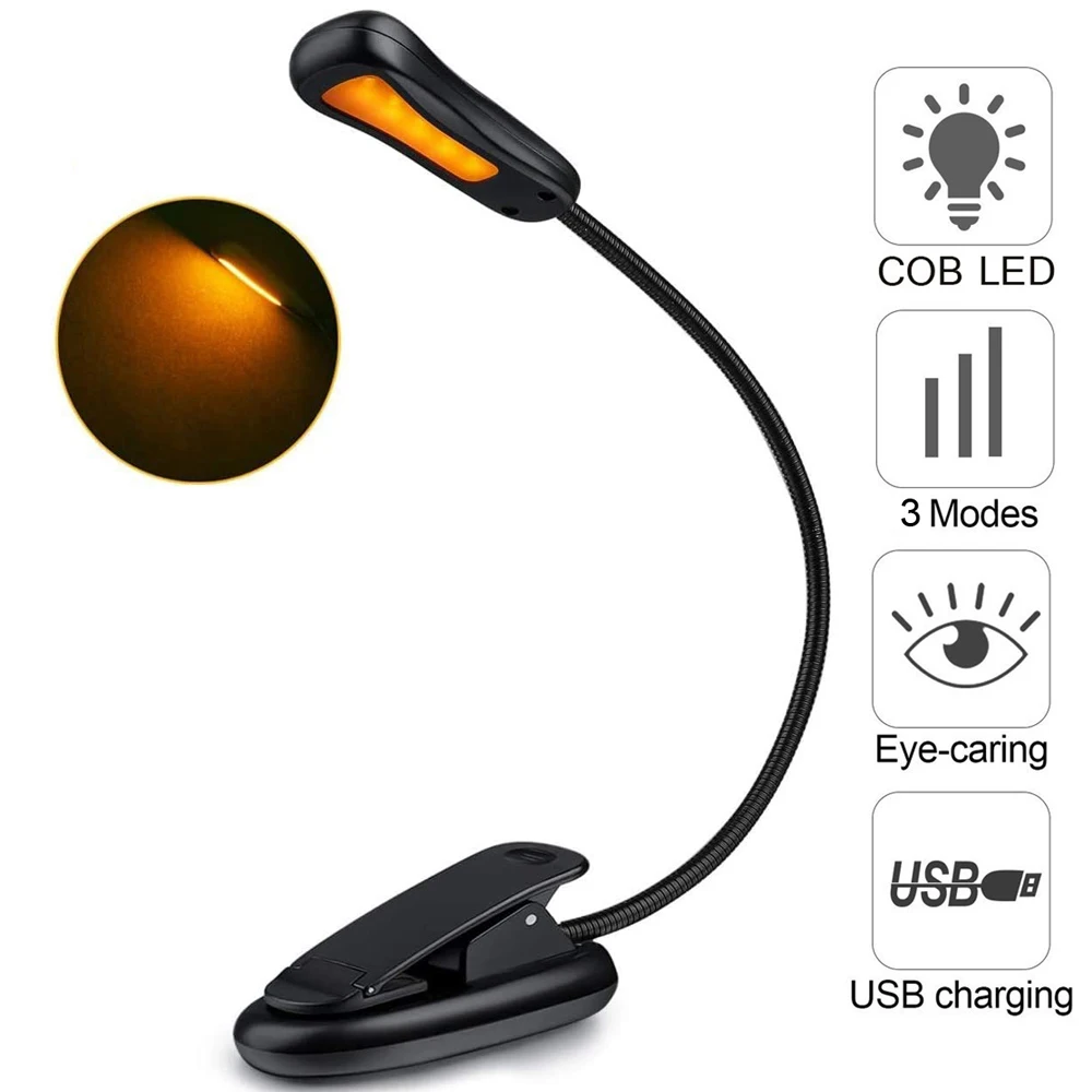Book Light Blocking LED Reading Book Light Lamp Portable Rechargeable Sleep Table Desk Bedside Light Mini Adjustable Night Light