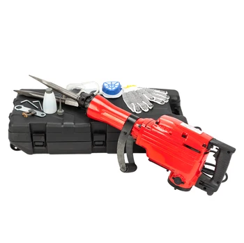 

2200W 1-1/8" Bull Point Chisel Electric Demolition Jack Hammer 1500W Concrete Breaker Chisels Red Flat Chisel Oil Feeder