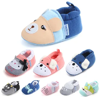 

First Walker Baby Foot Sock Thickening Warm Indoor Shoes Cotton Children Shoes Kids Home Baby Boys Girls Cute Cartoon Shoes