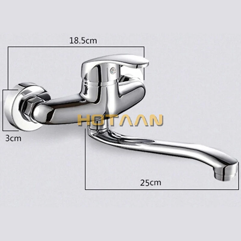 FREE SHIPPING Brass Chrome Taps For Kitchen Sink Kitchen Tap Dual Hole Wall Kitchen Mixer Kitchen Faucet torneira cozinha YT6033 5 FREE SHIPPING Brass Chrome Taps For Kitchen Sink Kitchen Tap Dual Hole Wall Kitchen Mixer Kitchen Faucet torneira cozinha YT6033 5
