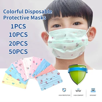 

50PCS Disposable Anti-pollution Dust-proof Anti-fog Masks Children's Masks Non-woven Allergy / Asthma / Travel Masks