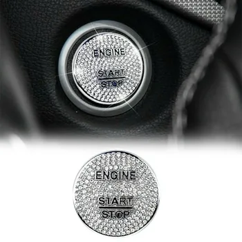 

Accessories Engine Start Stop Button Cover Car Shiny For Mercedes Benz GLC W205