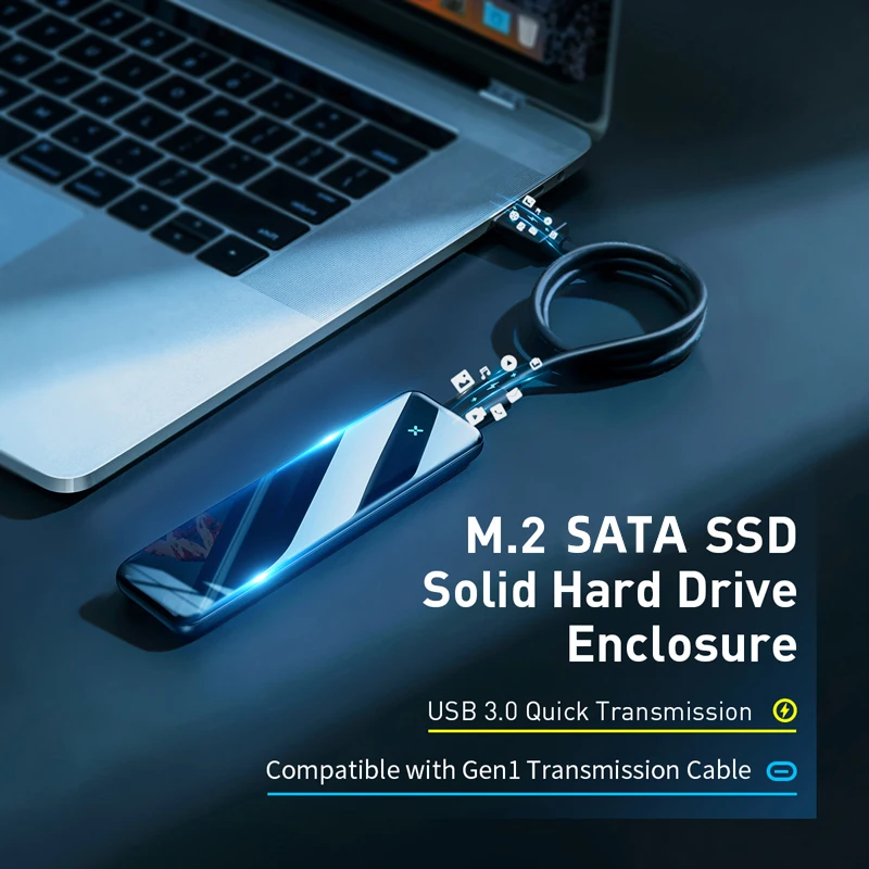 Чехол для SSD Baseus M.2 NGFF корпус на USB Type C 3 1 адаптер SATA PCIE M/B Key чехол диска жесткого