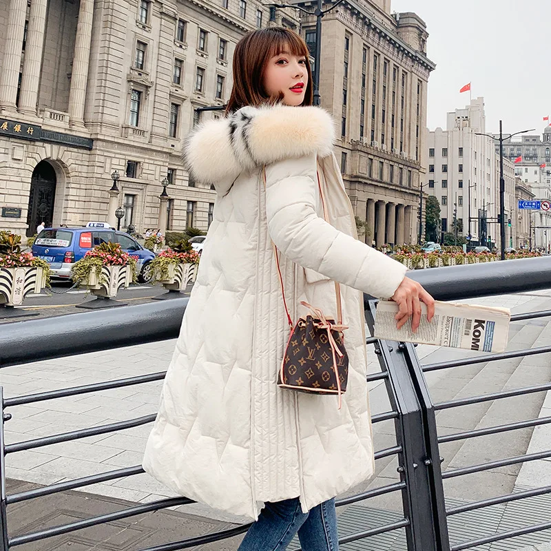 

Photo Shoot Down Jacket Women's 2019 New Style Korean-style Mid-length Loose And Plus-sized Cotton-padded Clothes Students Cotto