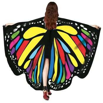 

Butterfly Wings Shawl, Women Fairy Butterfly Cape for Halloween Xmas Party