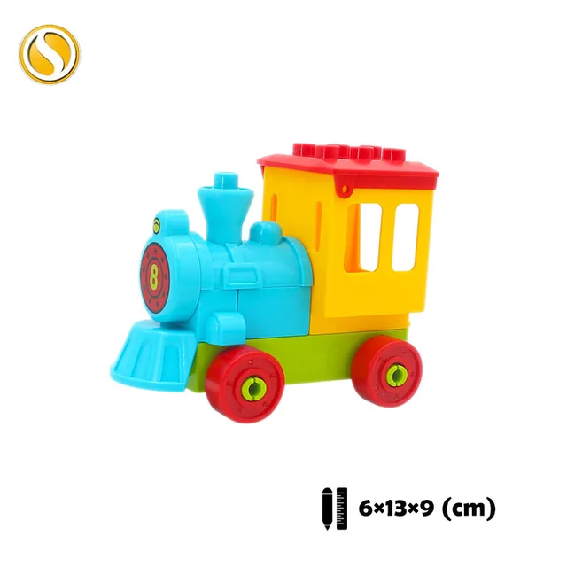 Trailer Car model Airplane Big Building Blocks Vehicle Accessory Compatible Classic Assemble Bricks Children DIY Toys Girl Gift CHE008