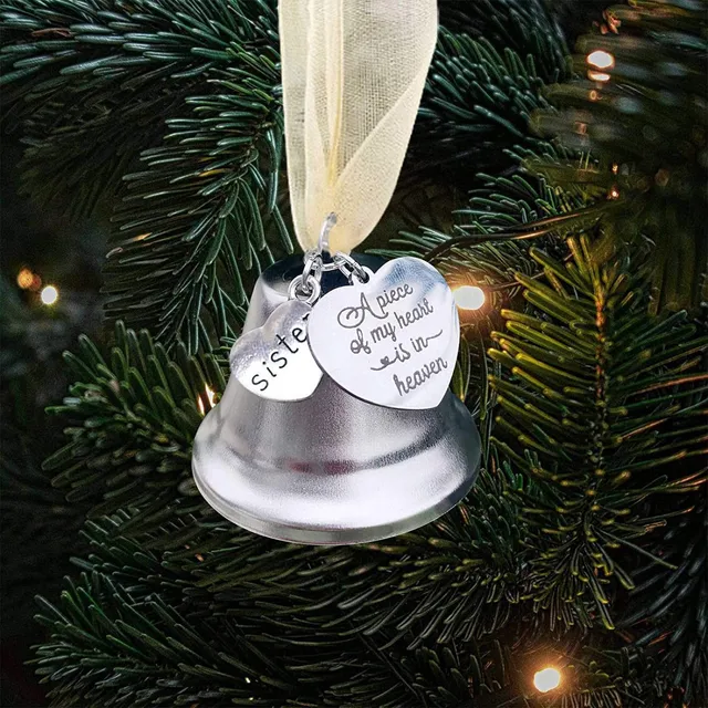 Christmas Bell Pendant Memorial Ornament For Loss Of Loved One Inspir Angel Bell Heartfelt Souvenir Gift Xmas Tree Hanging Decor 4
