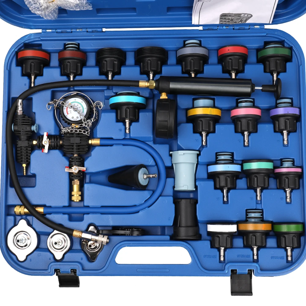 US $89.99 28pcs Car Special Tool repair tool kit sets Radiator Pressure Tester Vacuum Type Cooling System Test Detector tools Kit Car Tool