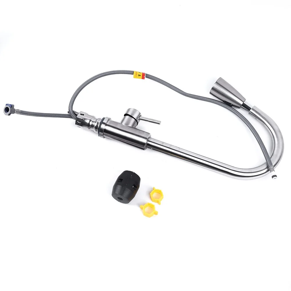 

304 Stainless Steel Kitchen Sink Faucet Pull Out Sprayer Swivel Spout Mixer Tap Double Mode Effluent