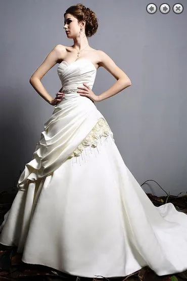 Длинное атласное Сексуальное Милое платье с цветами vestido de noiva renda новое модное романтическое свадебное платье свадебные платья