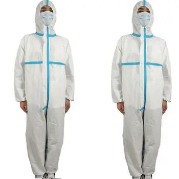

Hazmat Suit Protection Clothing Safety Coverall Disposable Isolation One Piece Jumpsuit Overalls Painters Boiler Suit Clothes