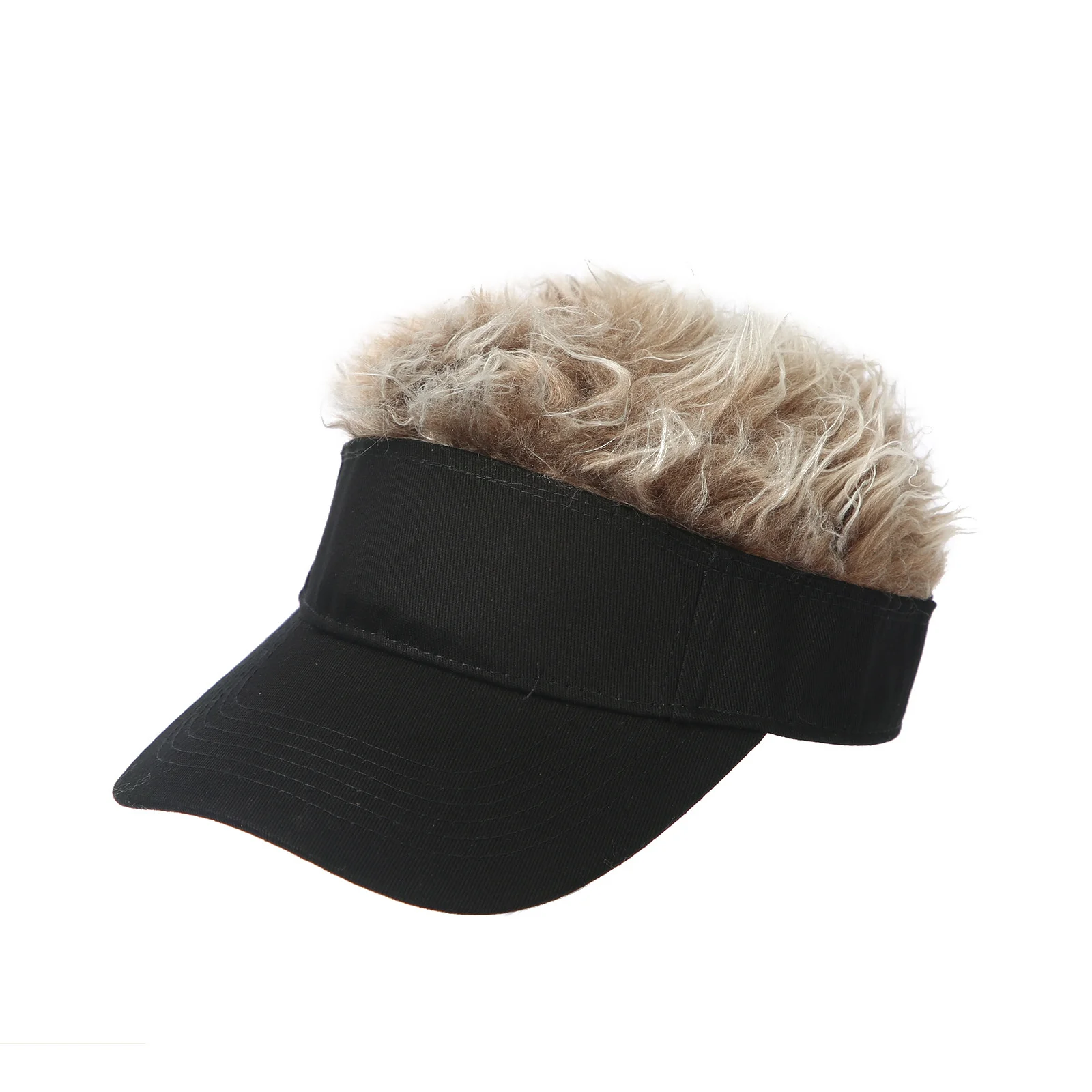Fake Hair Baseball CapWig Peaked 