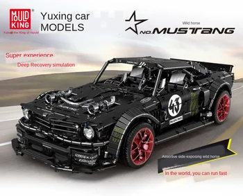 

2943PCS RC Ford Mustang Hoonicorn RTR V2 Model Building Block MOC Technic Racing Car Led Bricks Toys for Boy Kids Gifts