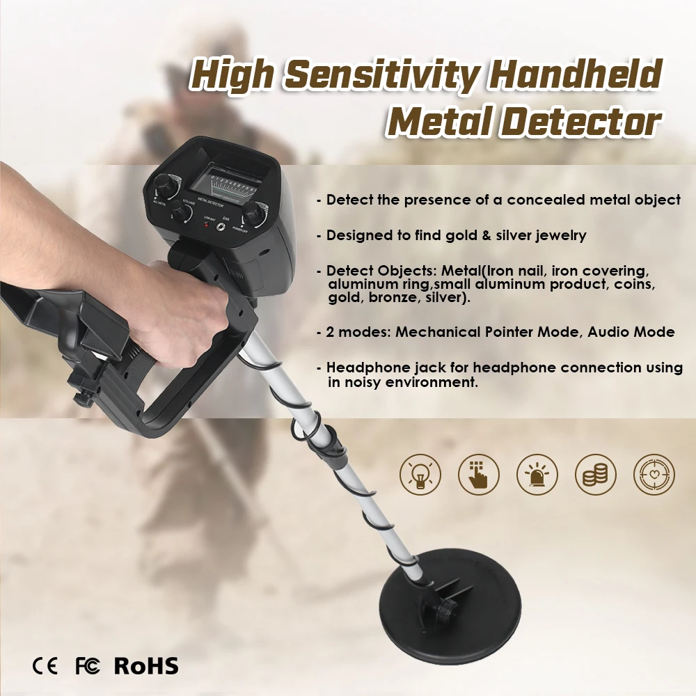 

Portable Easy Installation Underground Metal Detector Set pinpointerJewelry Treasure Hunt Gold Metal detectorDetecting Tool Kit