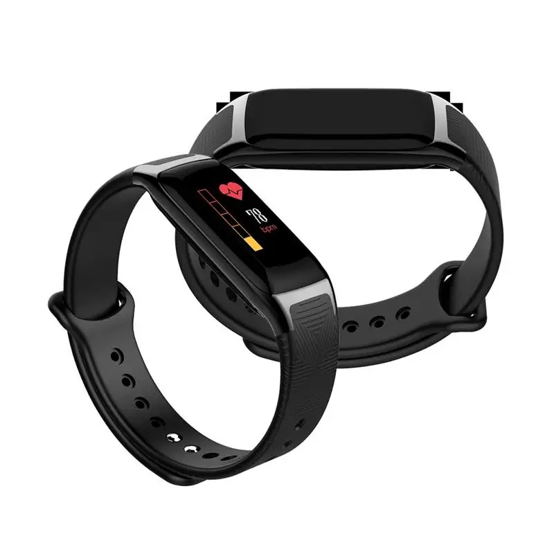 Fitness Tracker Waterproof Fitness Watch Heart Rate Monitor Activity Tracker Smart Bracelet Pedometer Wristband(Black)