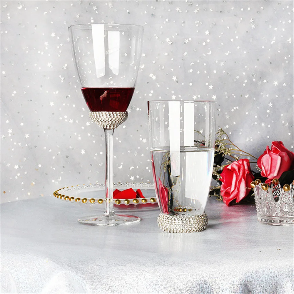 Роскошный хрустальный Алмазный бокал для вина, бокалы, хрустальный бокал для шампанского, чашка для напитков, вечерние, свадебные, для тостов, стеклянная домашняя посуда для напитков, 1 шт