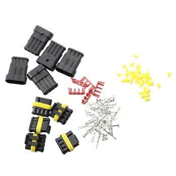 

5 Kit 4 Pin Way Waterproof Electrical Wire Connector Plug