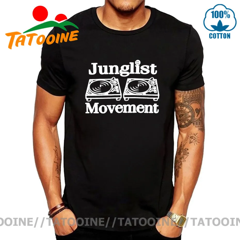 Tatooine футболки с барабаном и басом клубным турниром колодой музыкой DNB мужские