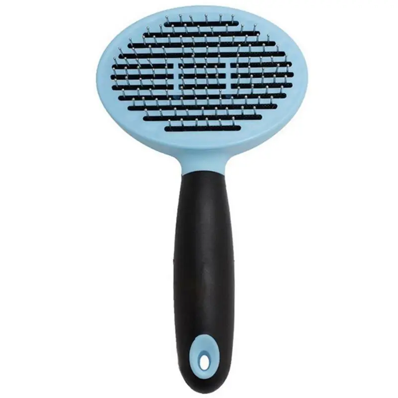 Blue Dog Cat Comb Shedding Tool Brush Comb Rake Pet Fur Grooming Quick Clean Short Hair - Цвет: Blue