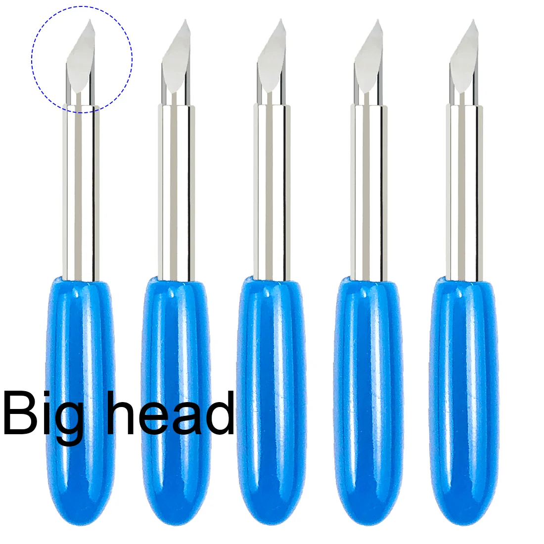 5 Pezzi 60 Gradi Dia. Plotter Da Taglio A Testa Larga Da 2Mm Plotter Da Taglio Per Taglierina In Vinile Offset A Lama Profonda Per Roland Cricut Skycu