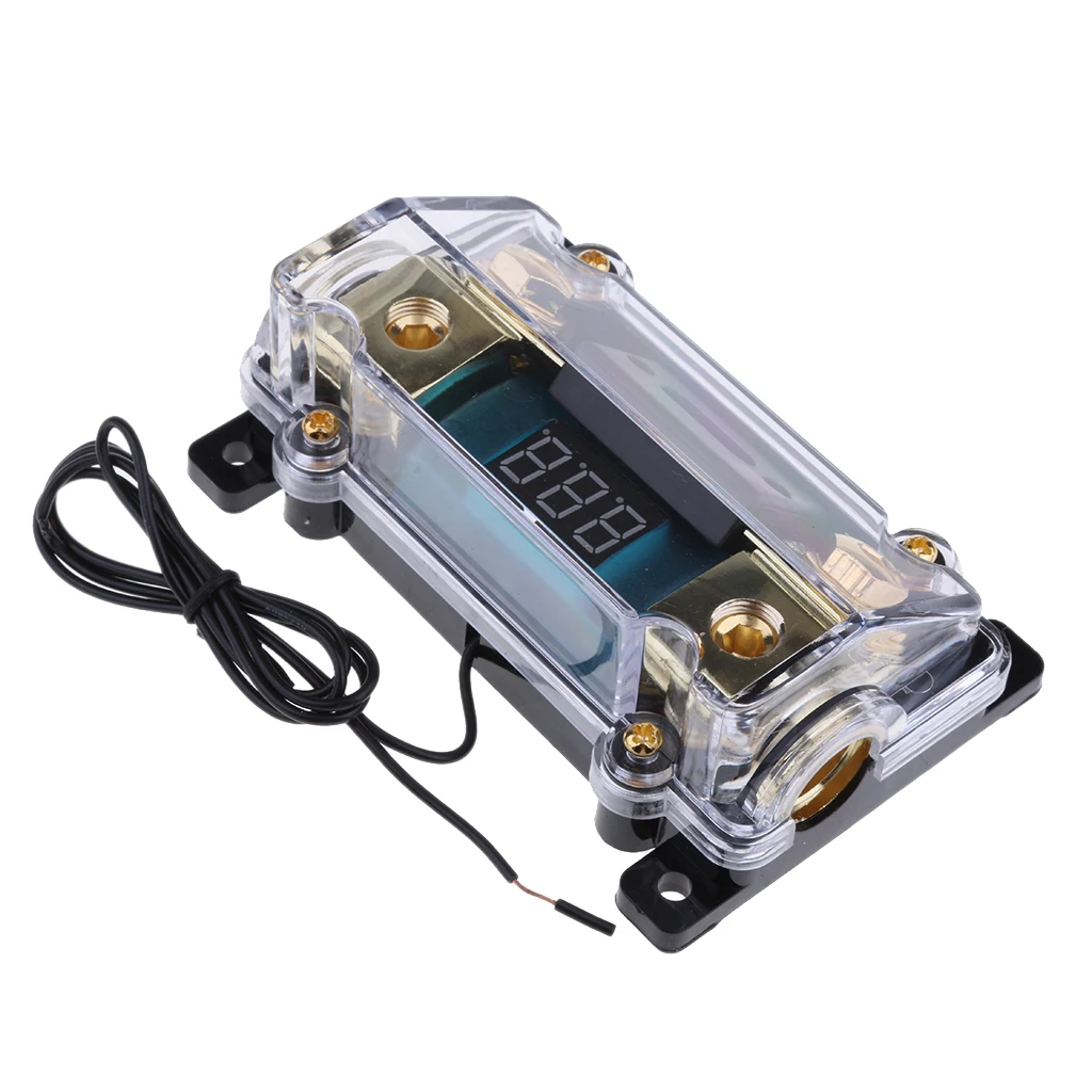 Universal 100A 1 Way Audio Digital Fuse Holder Block Gold Plate for Car Boat Van Professional