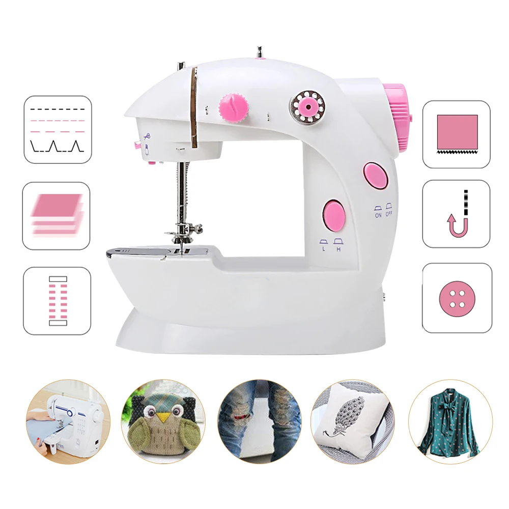 Mini Portable Handheld Sewing Machines Stitch Sew Needlework Cordless Clothes Fabrics Desktop Electrec Sewing Machine Stitch