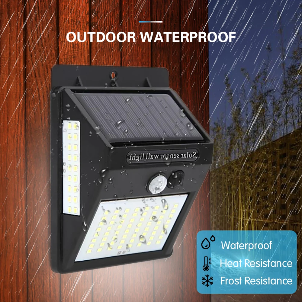 Уличный энергосберегающий настенный светильник на солнечной батарее 100