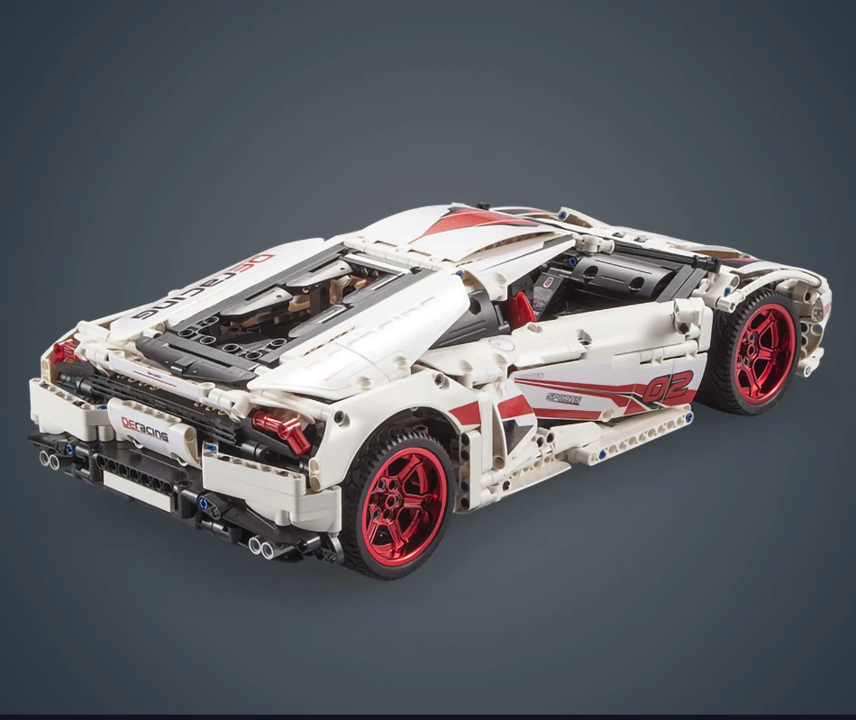 Veículo de Controle Blocos de Construção Carro de Corrida Brinquedo para Crianças Remoto Montado Modelo Técnica rc - Não-rc Tijolos Moc 16 Brinquedos e hobbies