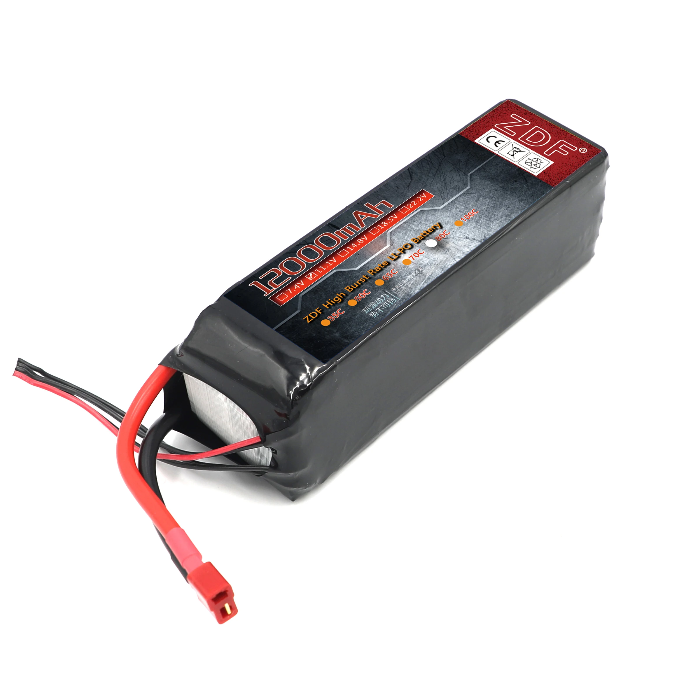 Литий-полимерный аккумулятор ZDF 2S 7 4 V 3S 11 1 10000mah 12000mah 80C для радиоуправляемых TRAXXAS