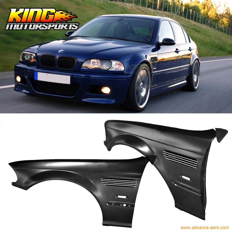 BMW Series E46 M3 Carbon Fiber Side Air Fender Vent Exterior Mods