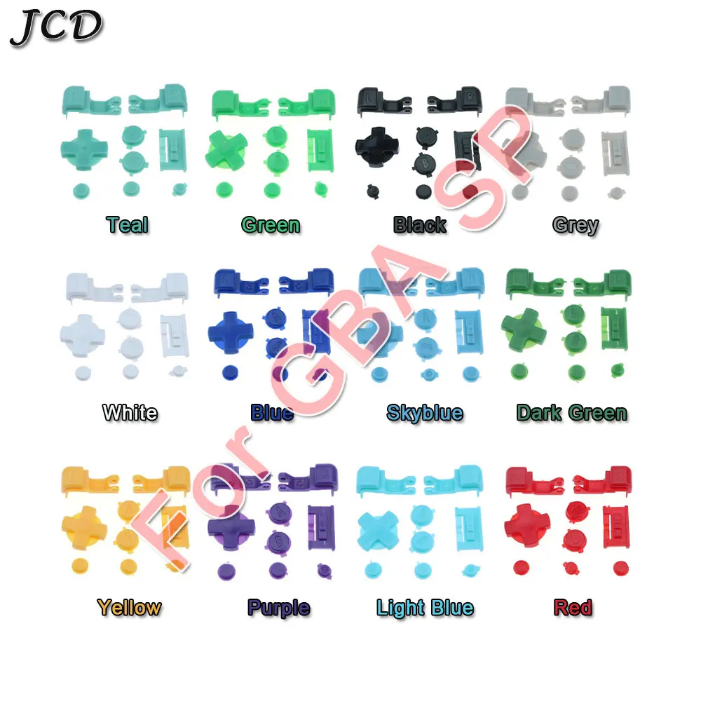 Set Di Pulsanti Multicolori Jcd Per Gameboy Advance Sp Per Gba Sp Full A B Seleziona Avvia Accensione Off L R Pulsanti D Pad