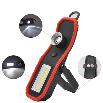 

LED Wrok Light COB USB Rechargeable Working Lamp COB Magnetic Outdoor Camping Torch Portable Hiking Lantern Floodlight