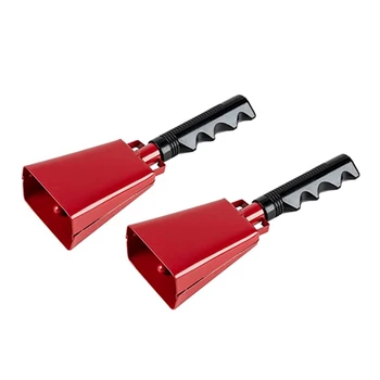 

Cowbell with Handle-Cowbell Noise Generator, Loud Call Ringtone Suitable for Cheering, Sports Games, Wedding, Farm, Red