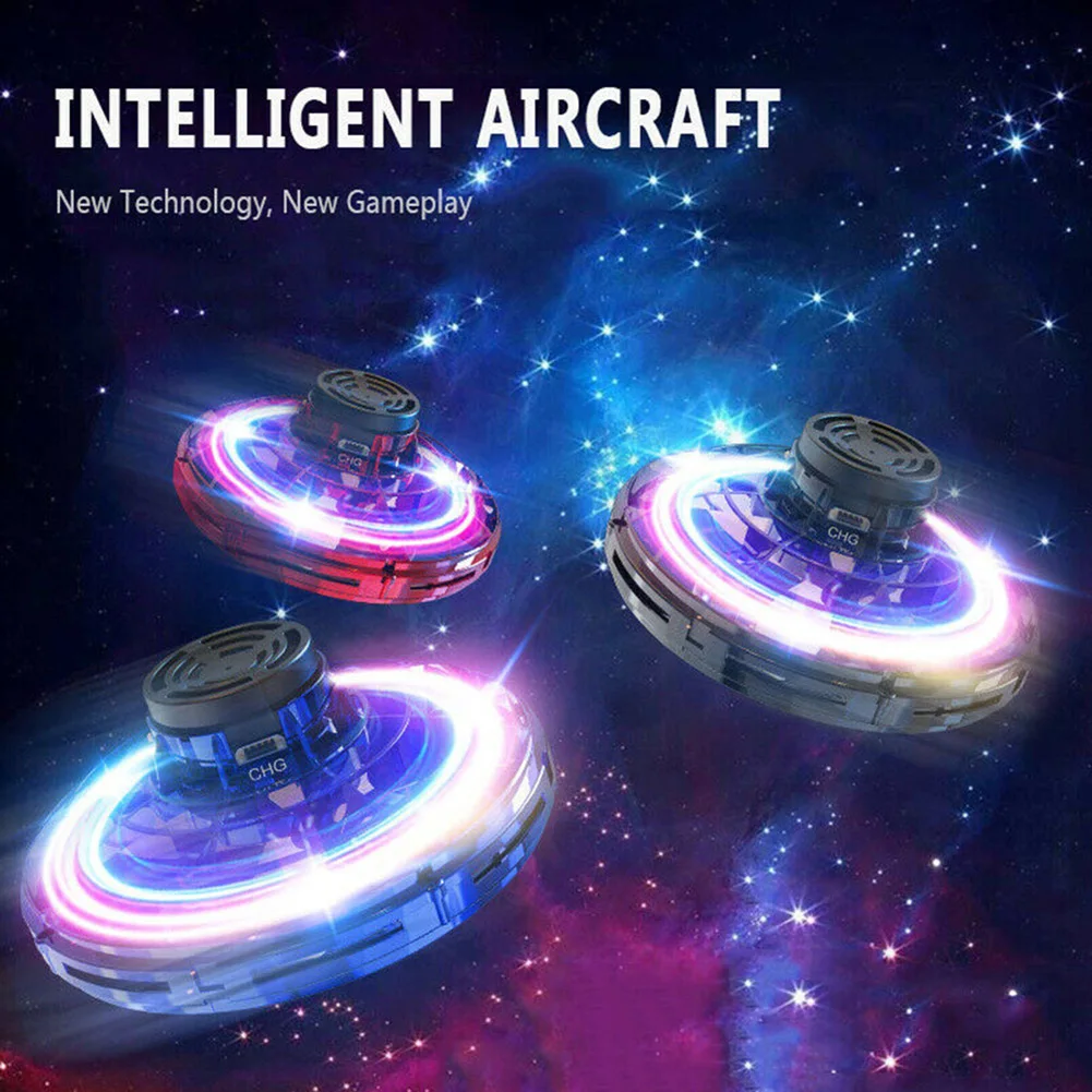 Фиджет Finger Spinner мини летающий гироскоп для игр на открытом воздухе Fly UFO Drone детская игрушка фиджет ролик с Умной индукционной системой