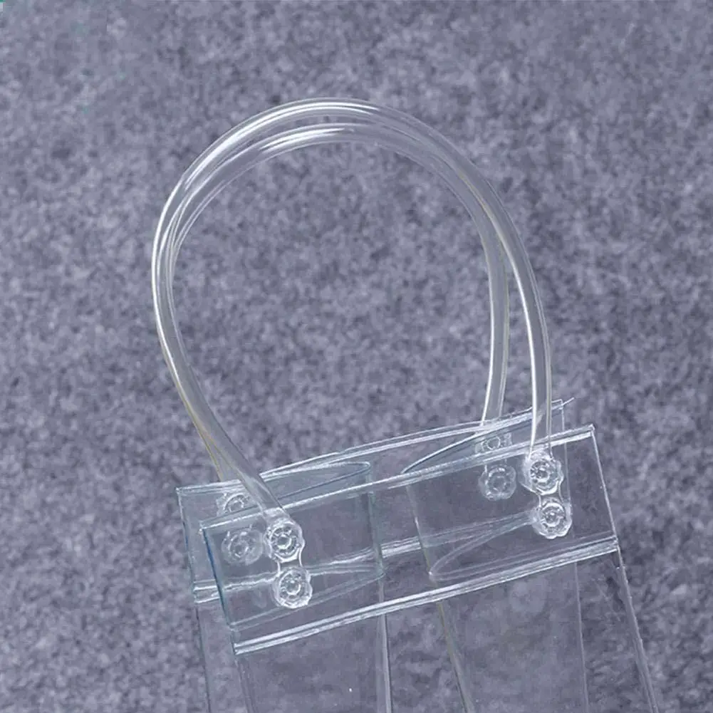 PVC Anti-leakage Transparent Refrigerated Champagne Red Wine Bottle Ice Tote Bag Picnic Food Cooler Box Tote Storage Ice Bags