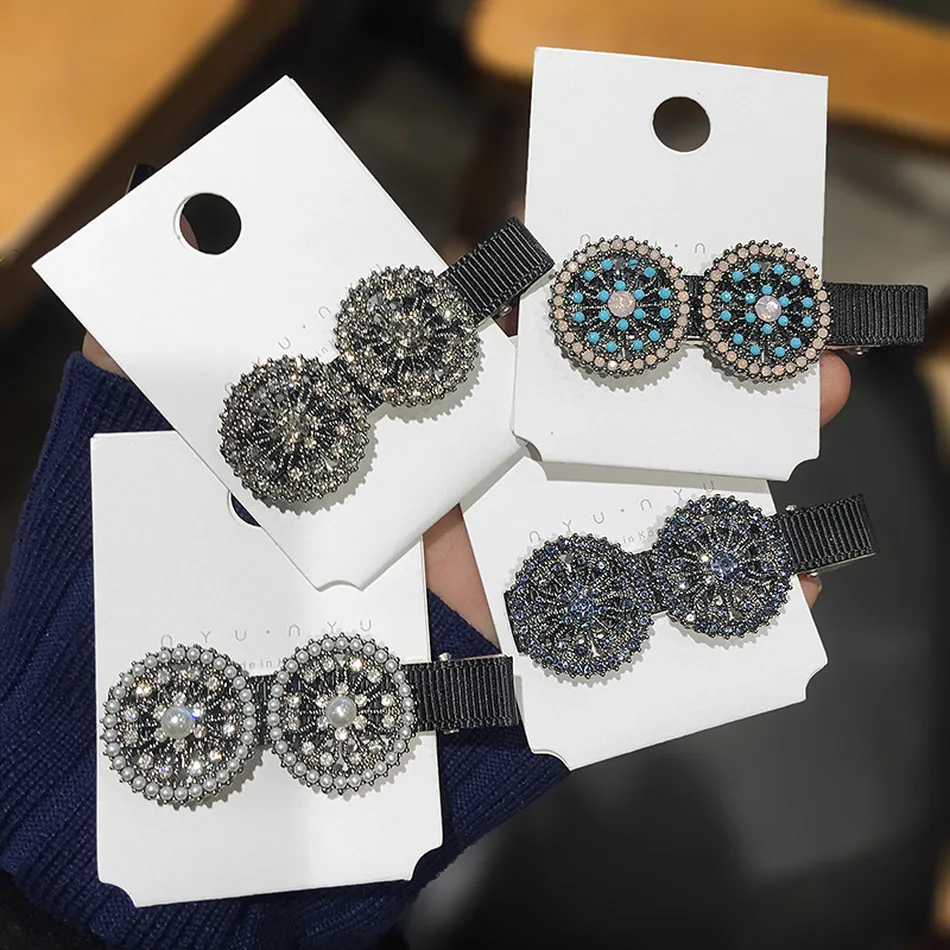 

2019 Retro Palace Style Fashion Girl Hair Pin Simple Korea Style Round Pearl Duckbill Hair Clips for Women Hair Accessories Gift