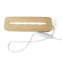 Фабричный выход ночник деревянная база 6 мм акриловый переключатель для лампы