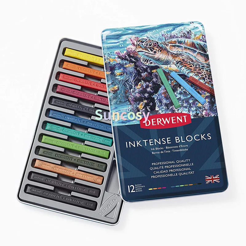 Derwent Inktense Blocchi Colore XL 12 Pezzi - Acquerello E Inchiostro Per Artisti - Foto 13