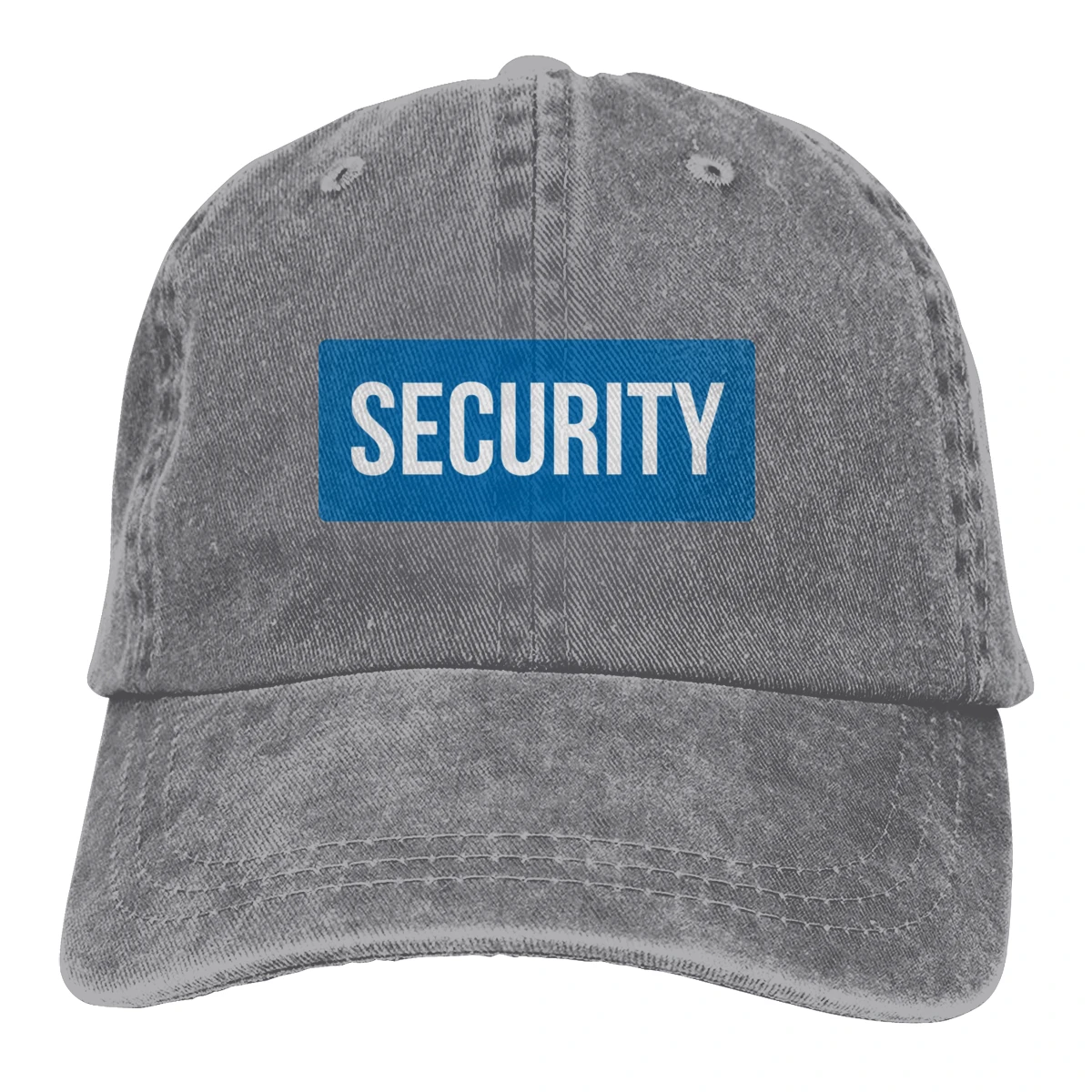 Security Casquette Black Unisex Mens Womens Denim Strapback Baseball Cap Adjustable Golf Dad hat