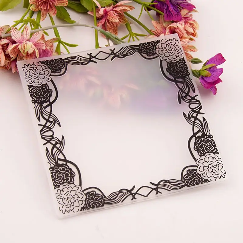 Flower Frame Embossing Folder Template For DIY Scrapbook Photo Album Card Craft