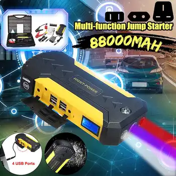 

88000mAh Car Emergency Starting Device 12v 600A Portable Car Jump Starter Power Bank Battery Booster With USB Charger Led Light