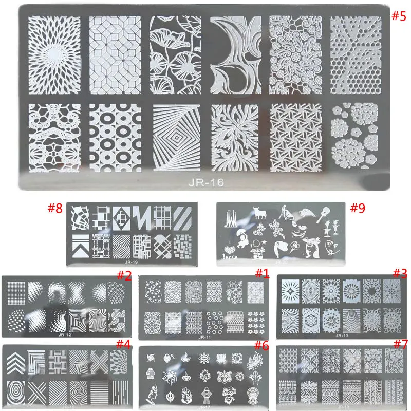 Fashion Strip Design Nail Art Image Stamp Stamping Plates Manicure Template DIY Polish Stencil Tools -27 | Красота и здоровье