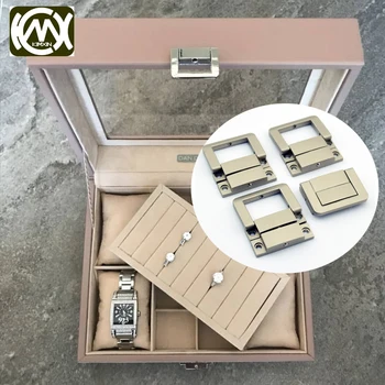 

1pc 25*35mm KIMXIN Sales high-grade Custom style Zinc alloy 4 hole Collection box Suitcase box Closure Latch Boxlock Hasp k-268