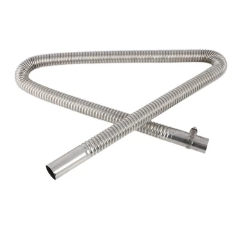 

120Cm Stainless Steel Exhaust Clamps Bracket Gas Vent Hose Portable Pipe Silence For Air Diesels Car Heater Kit