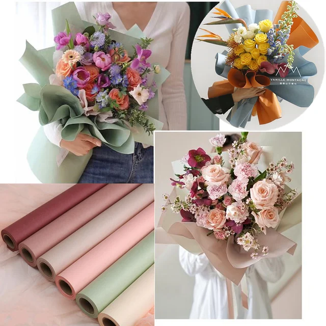 Small Garden Art Hand-painted Wrapping Paper Bouquet Flowers Packaging  Materials Flower Diy Materials - AliExpress