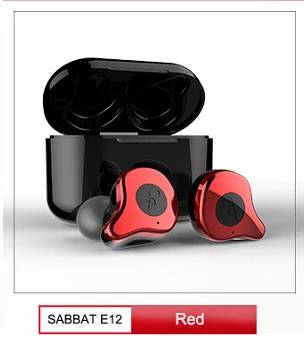 Sabbat E12 TWS Bluetooth 5,0 Беспроводная гарнитура HiFi стерео наушники спортивные наушники с быстрой зарядкой чехол - Цвет: Red